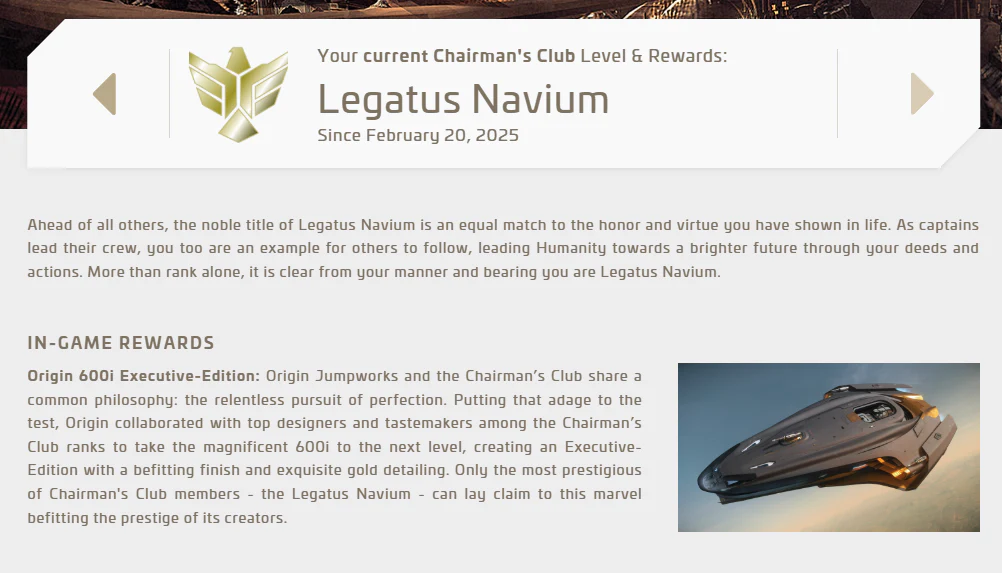 Legatus Navium Account – Kraken (LTI), Executive Fleet & Concierge Perks - Image 8