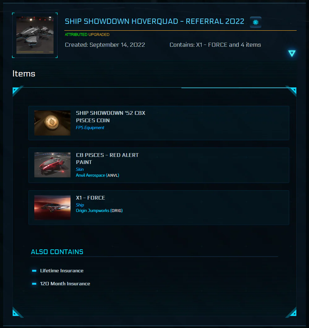 Star Citizen Starter Account - 400i Fortuna & X1 - Image 3