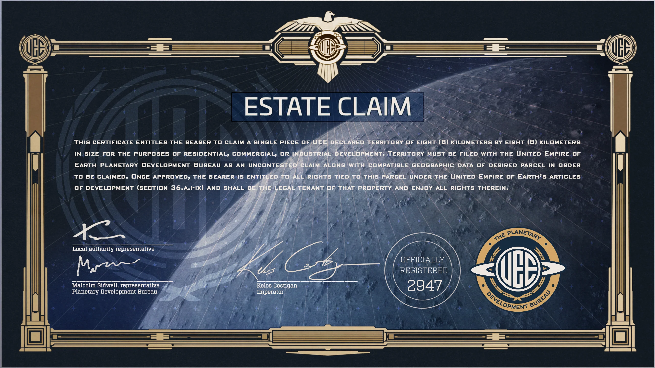 UEE Land Claim License - Estate Parcel - Image 3